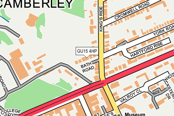 GU15 4HP map - OS OpenMap – Local (Ordnance Survey)