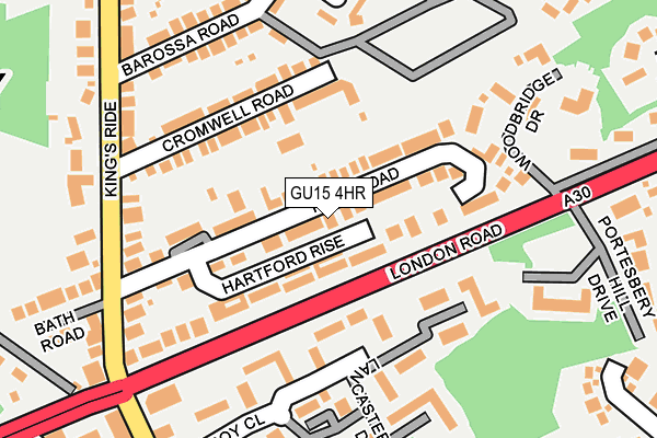 GU15 4HR map - OS OpenMap – Local (Ordnance Survey)