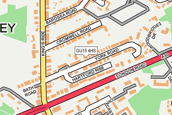 GU15 4HS map - OS OpenMap – Local (Ordnance Survey)