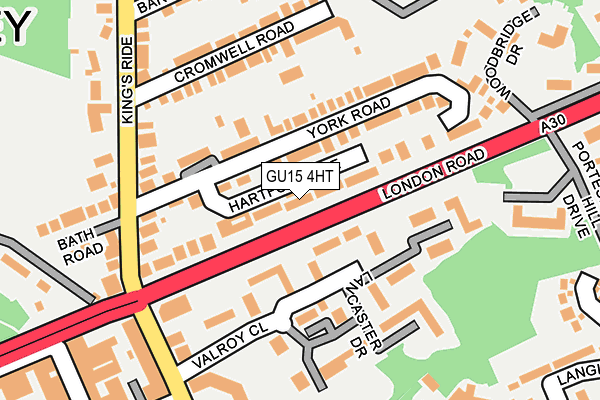GU15 4HT map - OS OpenMap – Local (Ordnance Survey)
