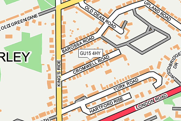GU15 4HY map - OS OpenMap – Local (Ordnance Survey)