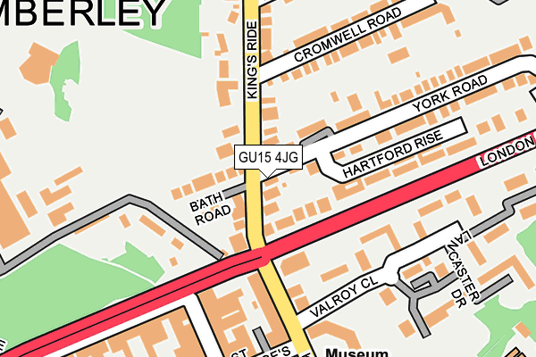 GU15 4JG map - OS OpenMap – Local (Ordnance Survey)