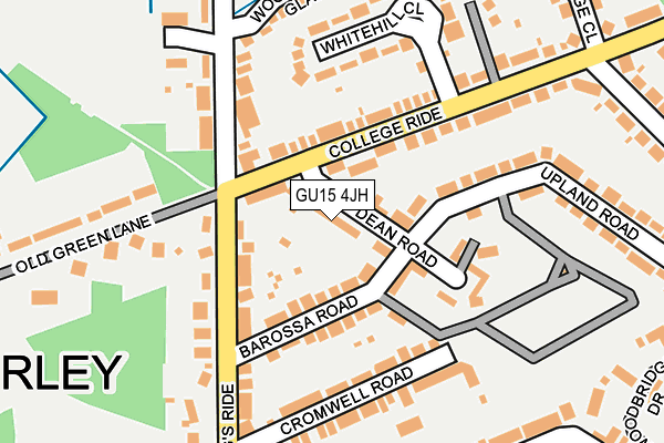 GU15 4JH map - OS OpenMap – Local (Ordnance Survey)