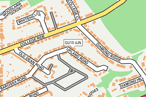 GU15 4JN map - OS OpenMap – Local (Ordnance Survey)