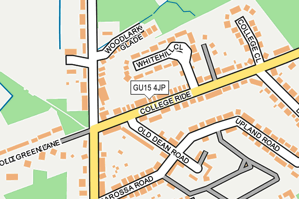 GU15 4JP map - OS OpenMap – Local (Ordnance Survey)