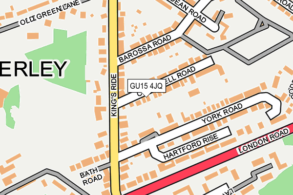 GU15 4JQ map - OS OpenMap – Local (Ordnance Survey)