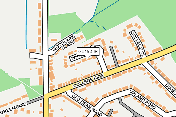 GU15 4JR map - OS OpenMap – Local (Ordnance Survey)