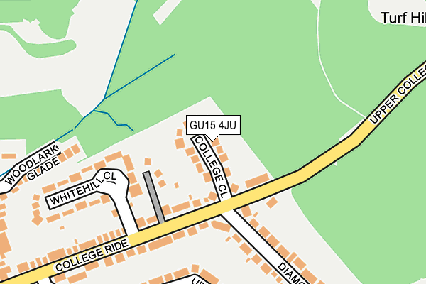 GU15 4JU map - OS OpenMap – Local (Ordnance Survey)