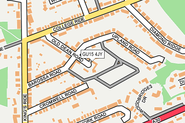 GU15 4JY map - OS OpenMap – Local (Ordnance Survey)