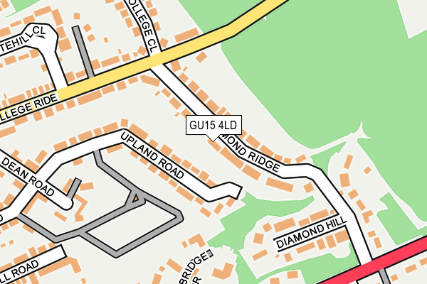 GU15 4LD map - OS OpenMap – Local (Ordnance Survey)