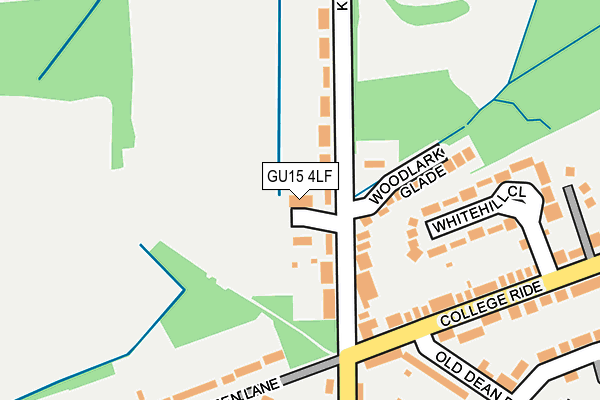 GU15 4LF map - OS OpenMap – Local (Ordnance Survey)
