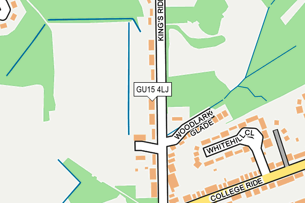 GU15 4LJ map - OS OpenMap – Local (Ordnance Survey)
