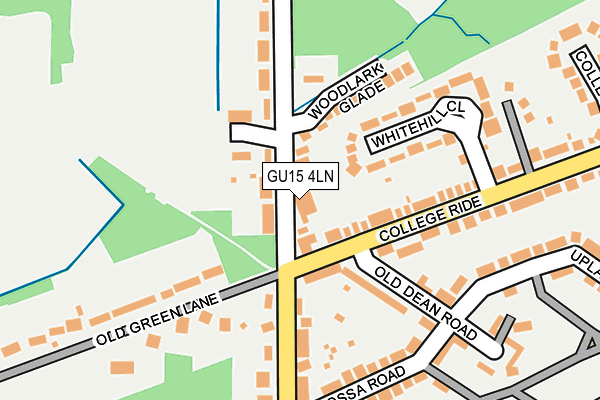 GU15 4LN map - OS OpenMap – Local (Ordnance Survey)