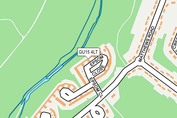 GU15 4LT map - OS OpenMap – Local (Ordnance Survey)