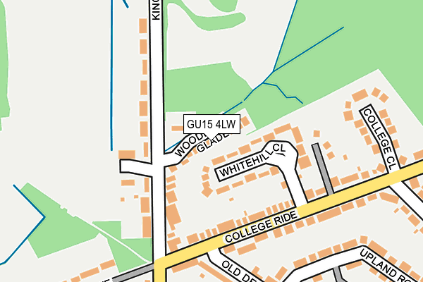 GU15 4LW map - OS OpenMap – Local (Ordnance Survey)