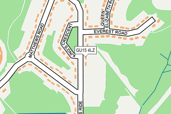 GU15 4LZ map - OS OpenMap – Local (Ordnance Survey)
