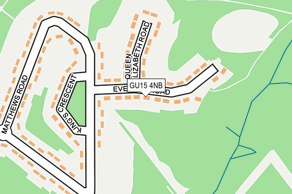 GU15 4NB map - OS OpenMap – Local (Ordnance Survey)