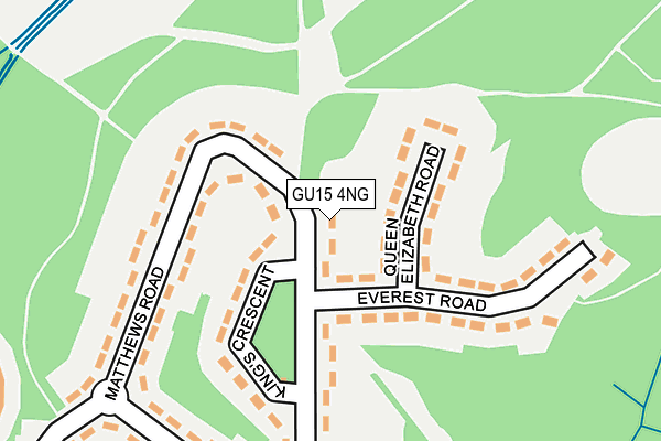 GU15 4NG map - OS OpenMap – Local (Ordnance Survey)