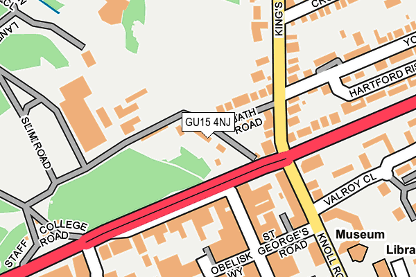 GU15 4NJ map - OS OpenMap – Local (Ordnance Survey)