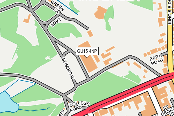 GU15 4NP map - OS OpenMap – Local (Ordnance Survey)