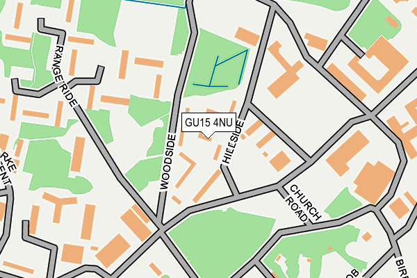 GU15 4NU map - OS OpenMap – Local (Ordnance Survey)