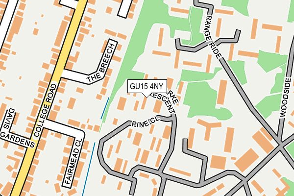 GU15 4NY map - OS OpenMap – Local (Ordnance Survey)