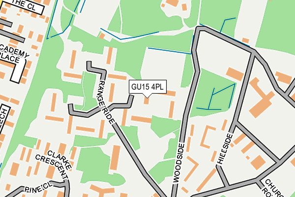 GU15 4PL map - OS OpenMap – Local (Ordnance Survey)