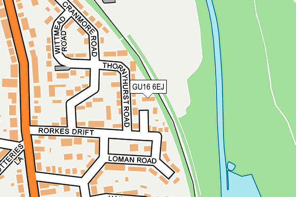 GU16 6EJ map - OS OpenMap – Local (Ordnance Survey)
