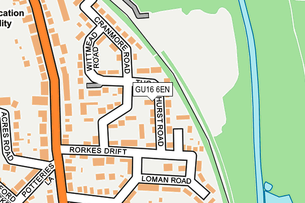 GU16 6EN map - OS OpenMap – Local (Ordnance Survey)