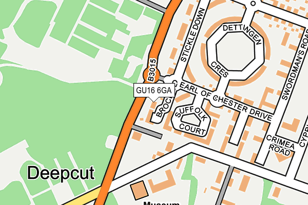 GU16 6GA map - OS OpenMap – Local (Ordnance Survey)