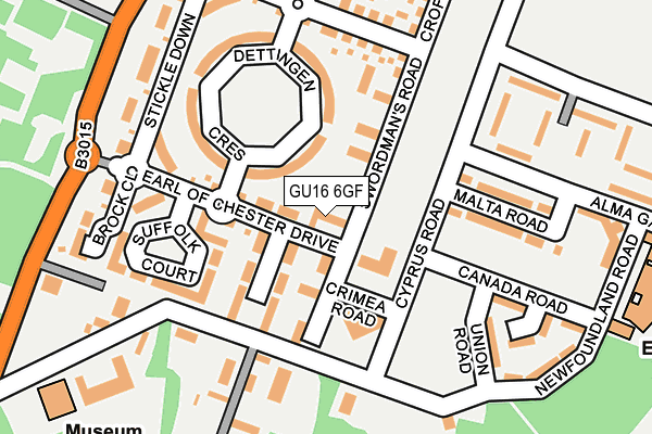 GU16 6GF map - OS OpenMap – Local (Ordnance Survey)