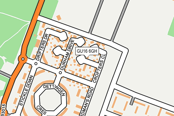 GU16 6GH map - OS OpenMap – Local (Ordnance Survey)