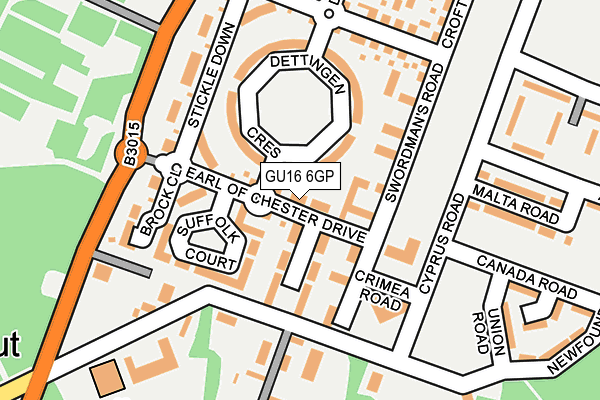 GU16 6GP map - OS OpenMap – Local (Ordnance Survey)