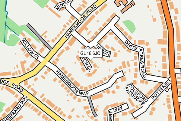 GU16 6JQ map - OS OpenMap – Local (Ordnance Survey)