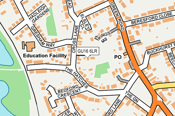 GU16 6LR map - OS OpenMap – Local (Ordnance Survey)