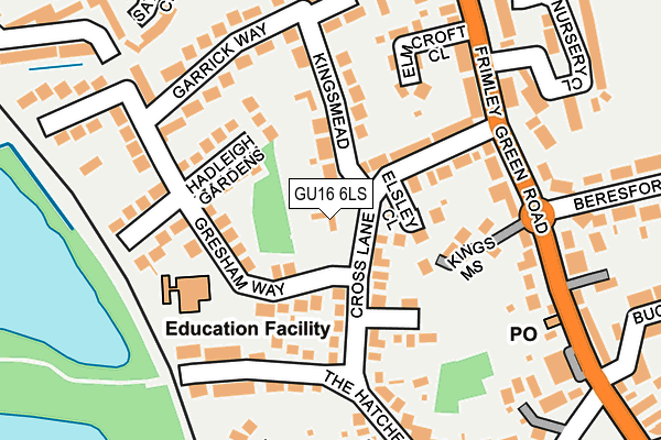 GU16 6LS map - OS OpenMap – Local (Ordnance Survey)