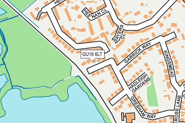 GU16 6LT map - OS OpenMap – Local (Ordnance Survey)