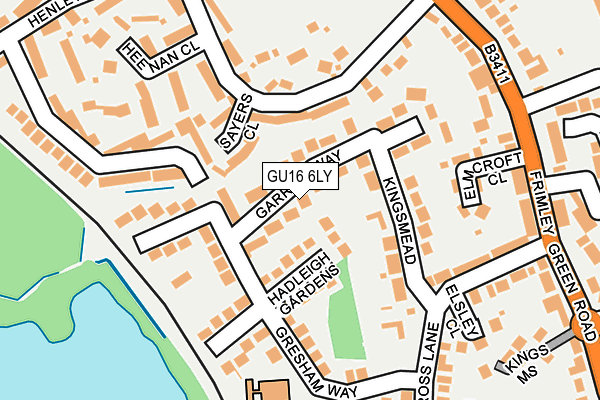 GU16 6LY map - OS OpenMap – Local (Ordnance Survey)