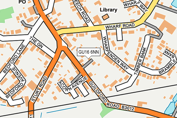 GU16 6NN map - OS OpenMap – Local (Ordnance Survey)