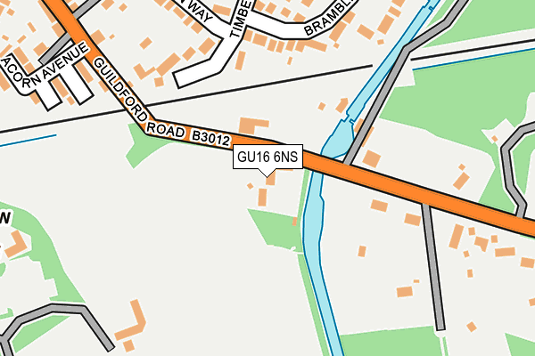 GU16 6NS map - OS OpenMap – Local (Ordnance Survey)