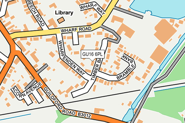 GU16 6PL map - OS OpenMap – Local (Ordnance Survey)