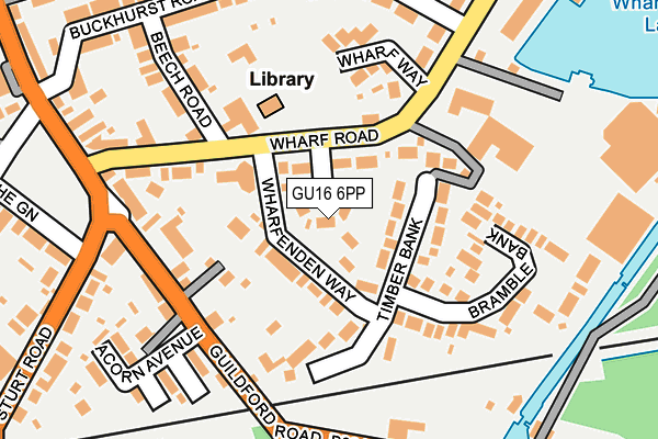 GU16 6PP map - OS OpenMap – Local (Ordnance Survey)