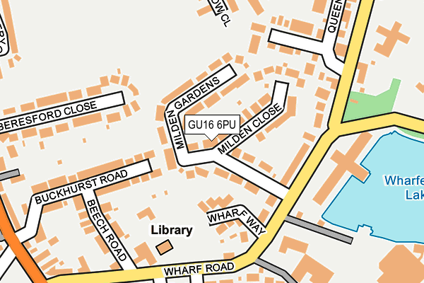GU16 6PU map - OS OpenMap – Local (Ordnance Survey)