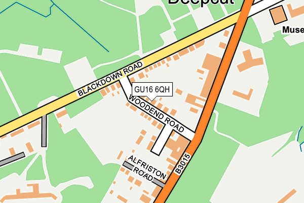 GU16 6QH map - OS OpenMap – Local (Ordnance Survey)