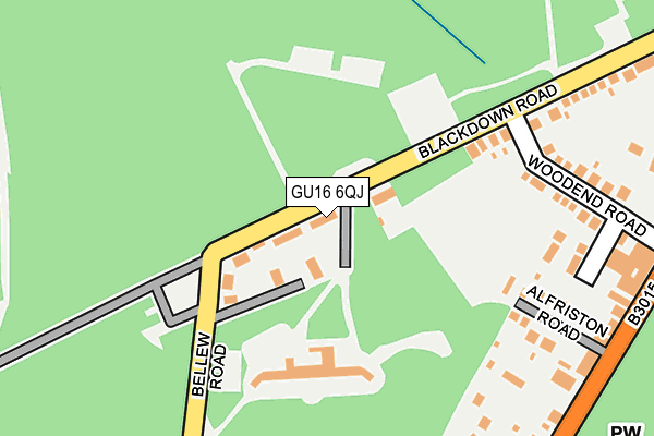 GU16 6QJ map - OS OpenMap – Local (Ordnance Survey)