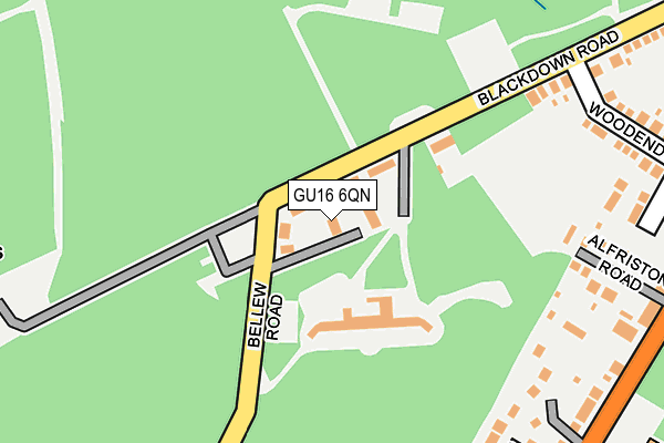 GU16 6QN map - OS OpenMap – Local (Ordnance Survey)