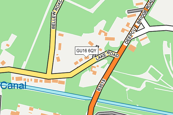 GU16 6QY map - OS OpenMap – Local (Ordnance Survey)