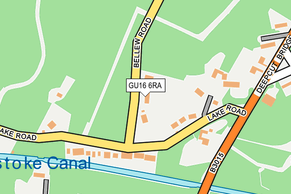 GU16 6RA map - OS OpenMap – Local (Ordnance Survey)