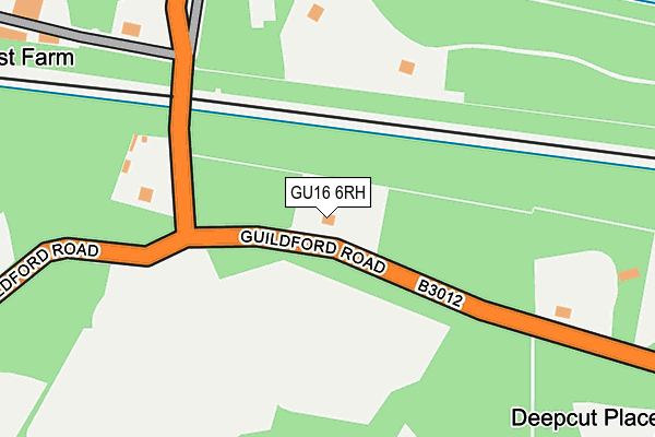 GU16 6RH map - OS OpenMap – Local (Ordnance Survey)