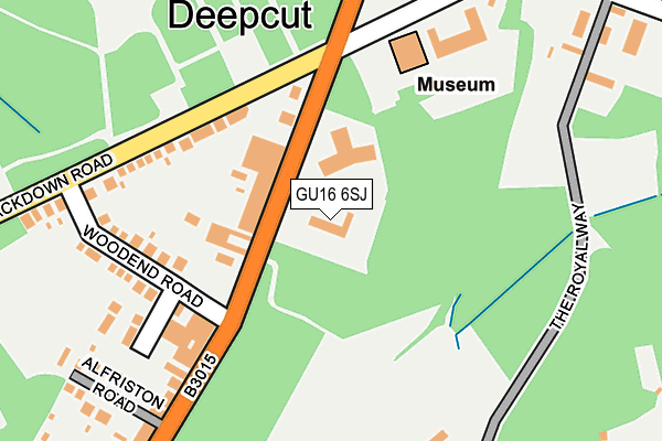 GU16 6SJ map - OS OpenMap – Local (Ordnance Survey)
